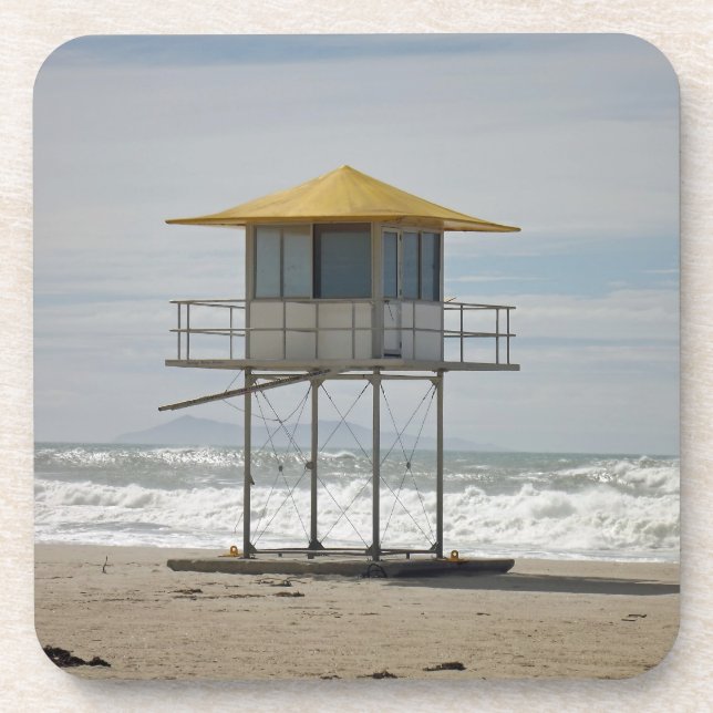 Lifeguards Hut Beverage Coaster (Front)