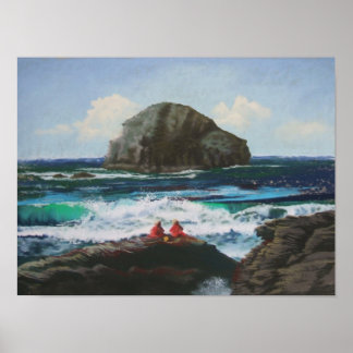 Lifeguards Relaxing At Trebarwith Strand Poster