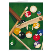 Lifelike Billiards Table with Balls and Chalk (Front)