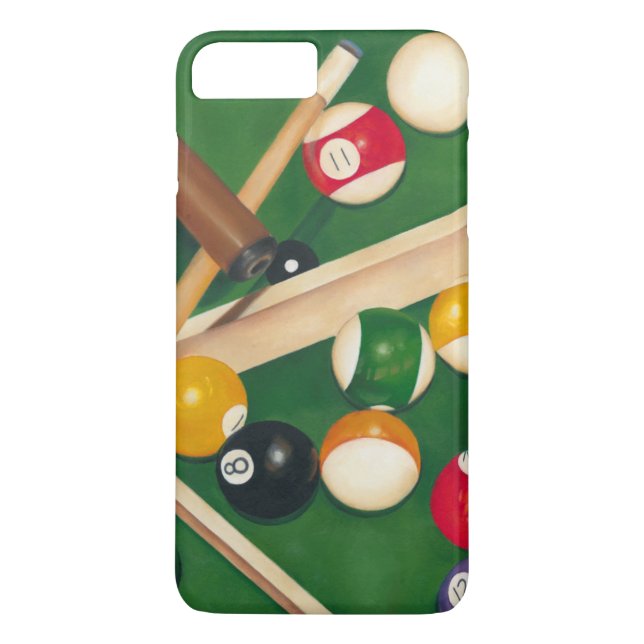 Lifelike Billiards Table with Balls and Chalk Case-Mate iPhone Case (Back)