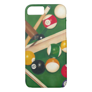 Lifelike Billiards Table with Balls and Chalk iPhone 8/7 Case