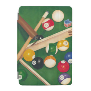 Lifelike Billiards Table with Balls and Chalk iPad Mini Cover