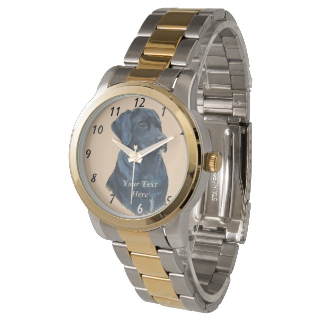 lifelike portrait picture of black labrador dog watch (Angled)