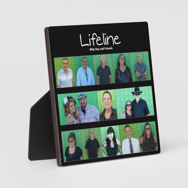 Lifeline Easel Backs Frameless Photo Holder Plaque (Front)