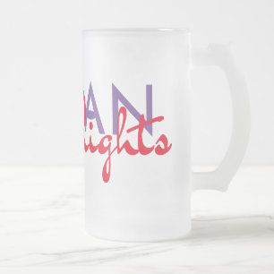 Lifeline to Human Rights Frosted Glass Beer Mug