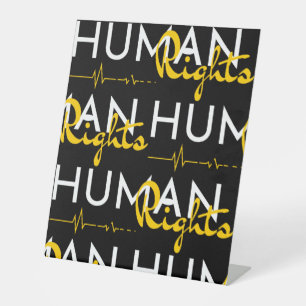 Lifeline to Human Rights Pedestal Sign