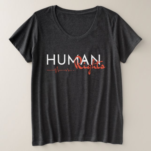 Lifeline to Human Rights Plus Size T-Shirt (Design Front)