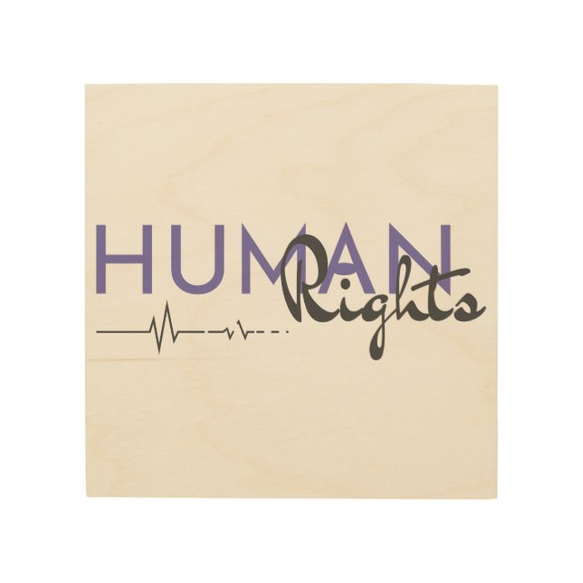 Lifeline to Human Rights Wood Wall Art (Front)