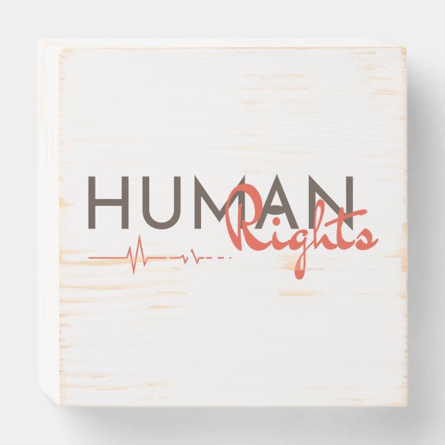 Lifeline to Human Rights Wooden Box Sign (Front Horizontal)