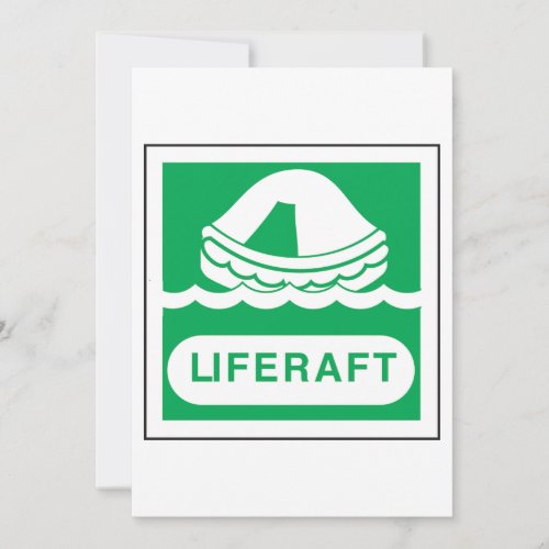 Liferaft Sign Invitations