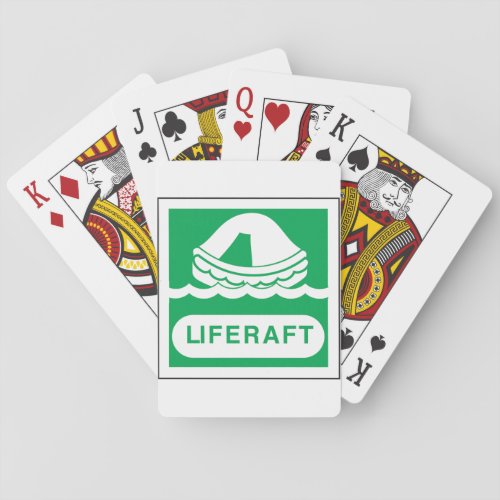 Liferaft Sign Playing Cards