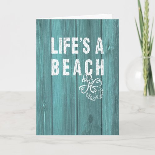 Lifes A Beach Card