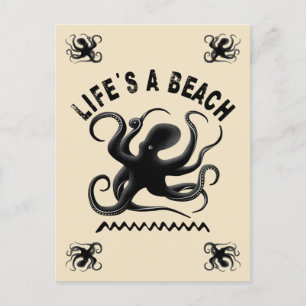 Life's a Beach - Funny Summer Quote Design Postcard