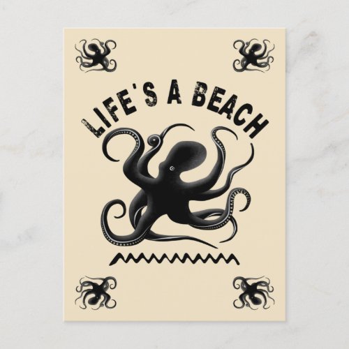Lifes a Beach _ Funny Summer Quote Design Postcard
