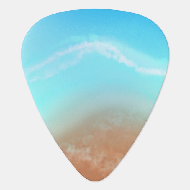 Lifes a Beach Guitar Pick (Front)