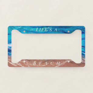 Life's A Beach License Plate Frame Shoreline image