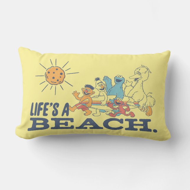 Life's A Beach Lumbar Pillow (Front)