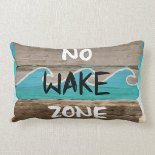 LIFE'S A BEACH: NO WAKE ZONE LUMBAR PILLOW