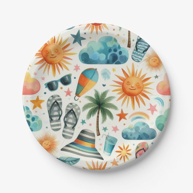 Life's a Beach Paper Plates (Front)