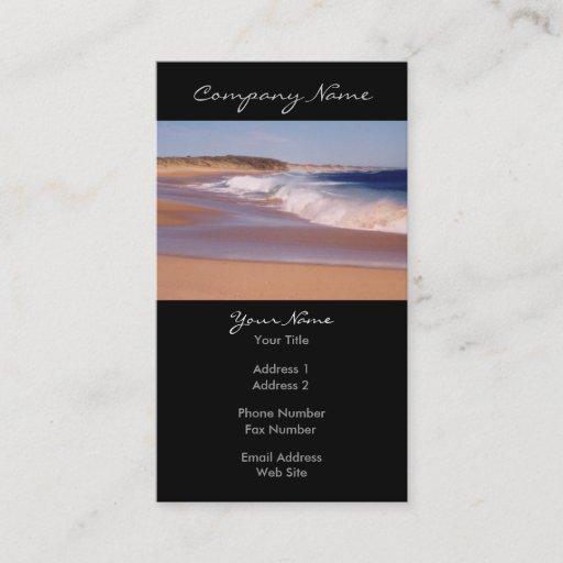 Customizable Life's A Beach Photo Business Cards