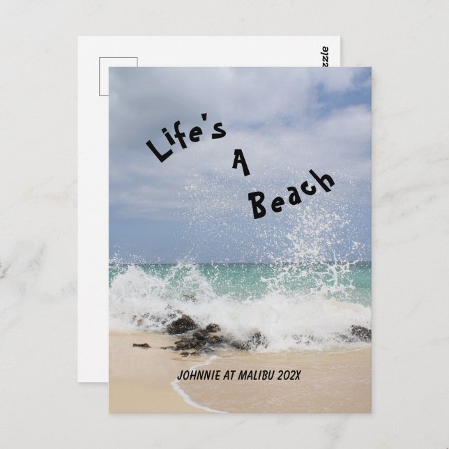 Life's A Beach Postcard (Front/Back)