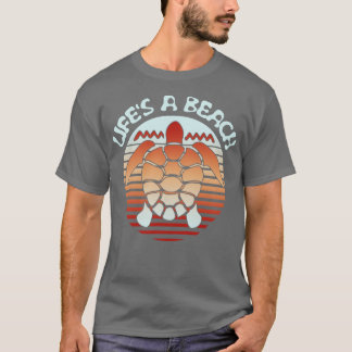 Lifes A Beach Retro Sea Turtle T-Shirt