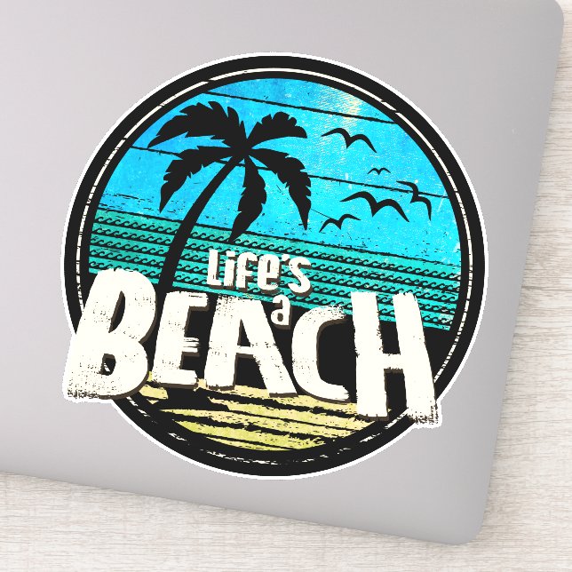 Life's a Beach Sticker (Detail)