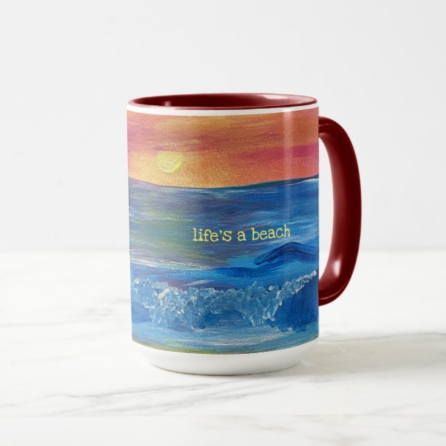 Life's a Beach Sunset Mug (Front Right)