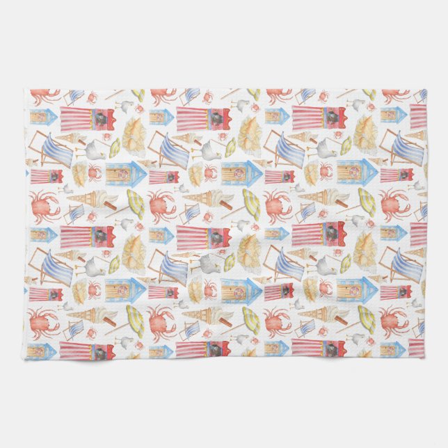 Life's A Beach teatowel Kitchen Towel (Horizontal)