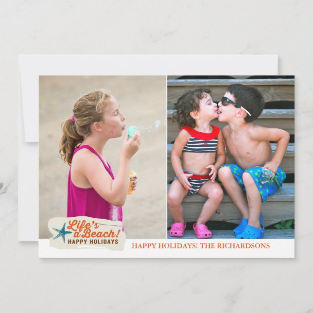 Life's A Beach! x2 Holiday Card (Front)