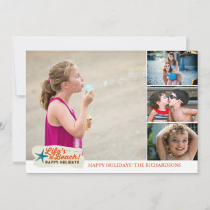 Life's A Beach! x4 Holiday Card