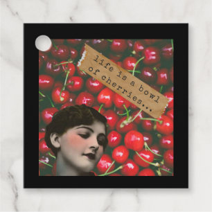 Life's A Bowl of Cherries Altered Art Favor Tags
