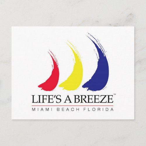 Lifes a Breeze_Miami Beach postcard