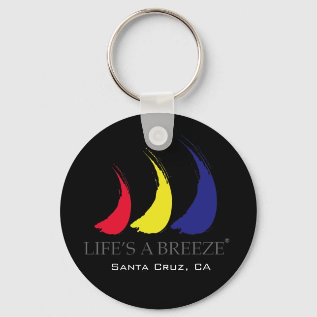 Life's a Breeze®_Paint-The-Wind_Santa Cruz, CA Keychain (Front)