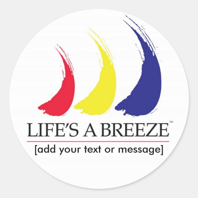 Life's a Breeze®_Paint-The-Wind_Template sticker (Front)