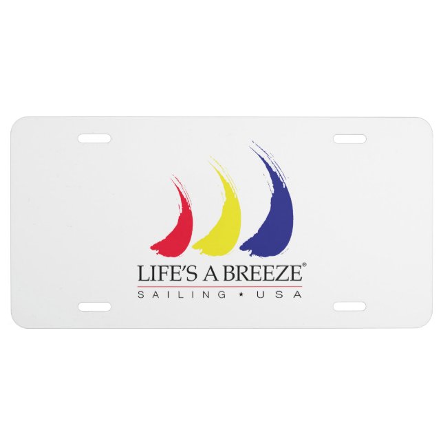 Life's a Breeze®_Sailing USA_Paint The Wind License Plate (Front)