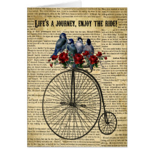 Life's a Journey Enjoy the Ride card vintage