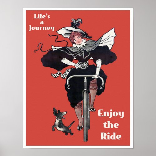 Lifes a Journey Enjoy the Ride Vintage Poster