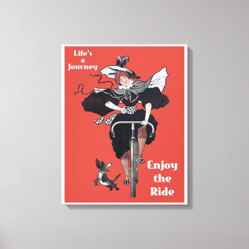 Lifes a Journey Enjoy the Ride Vintage Poster Canvas Print