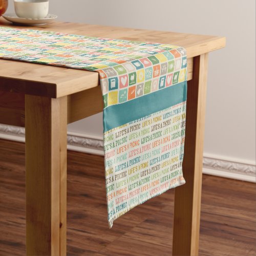 Lifes A Picnic Sea Blue Table Runner