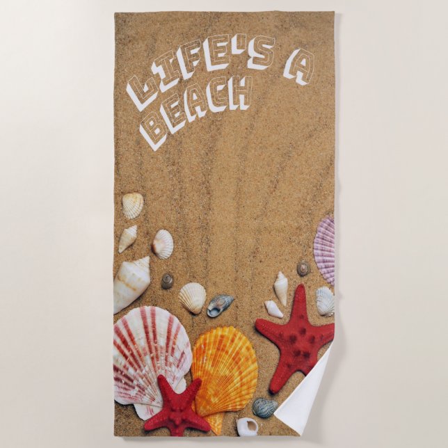 Life's A Summer Beach Towel (Front)