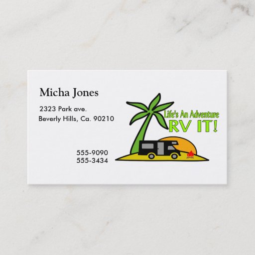 Customizable Life's An Adventure So RV It Business Card Templates
