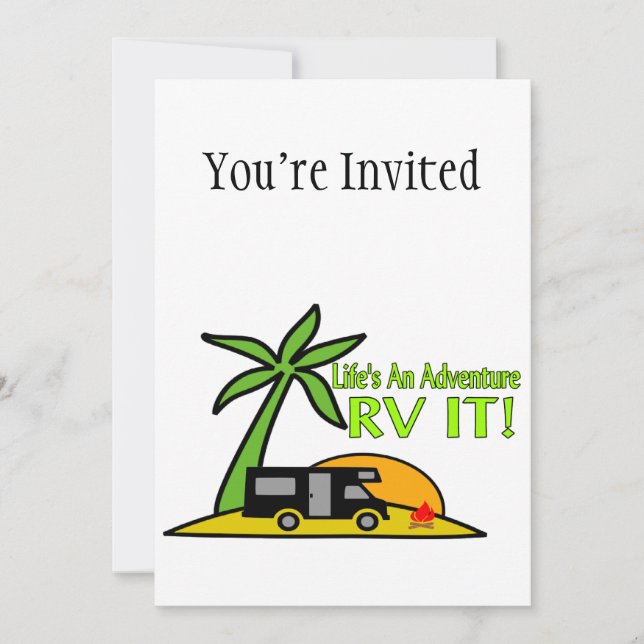 Life's An Adventure So RV It Invitation (Front)