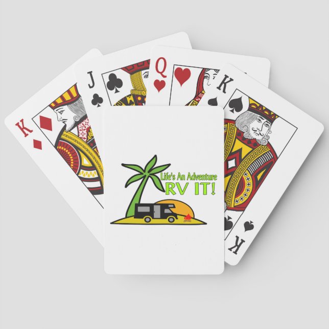Life's An Adventure So RV It Poker Cards (Back)