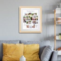 Lifes Beautiful Moments 11 Photos Collage White Framed Art