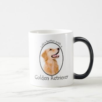 Lifes Better Golden Morphing Mug by ForLoveofDogs at Zazzle