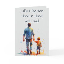 Life's Better Hand in Hand with Dad Happy Birthday
