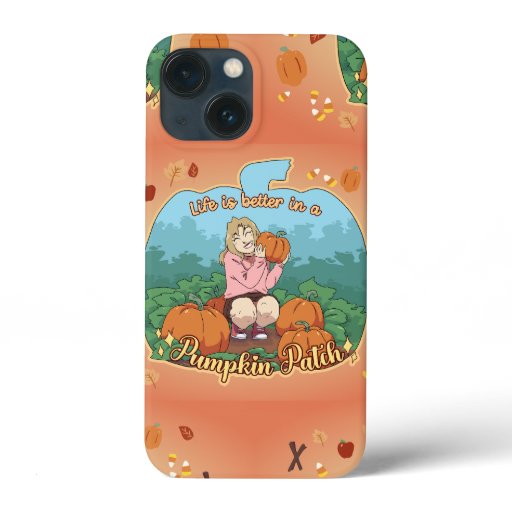 Life's Better in a Pumpkin Patch - Amber BlackFox iPhone 13 Mini Case