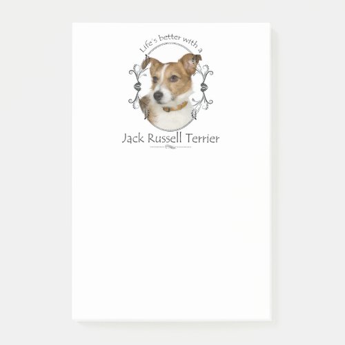 Lifes Better Jack Russell Post_It Notes