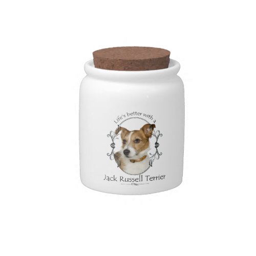 Lifes Better Jack Russell Treat Jar